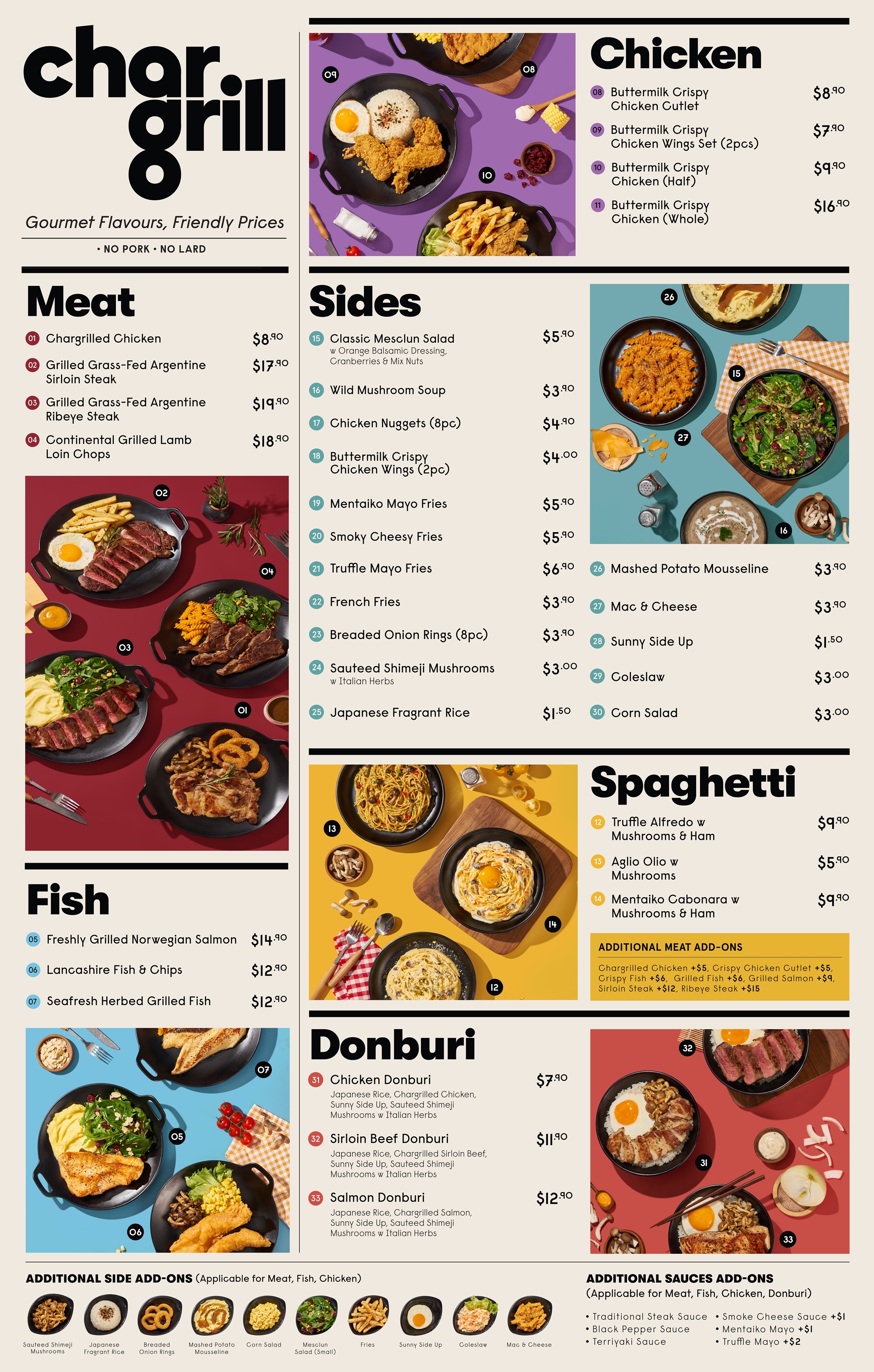 Char Grill Bar Menu
